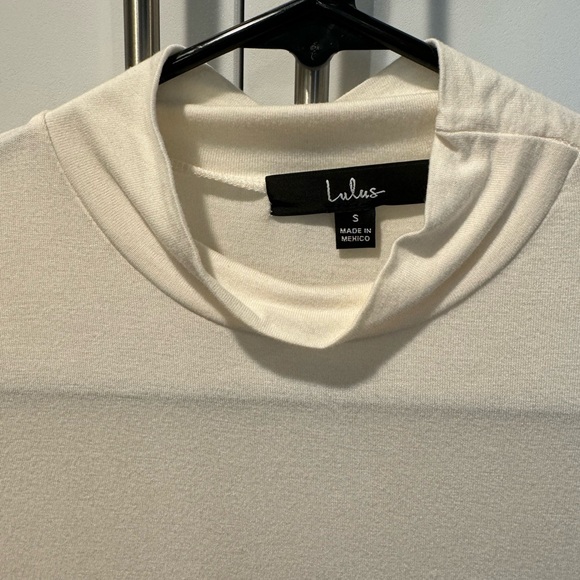 Lulus Bedford White Mock Neck Top - Picture 5 of 6